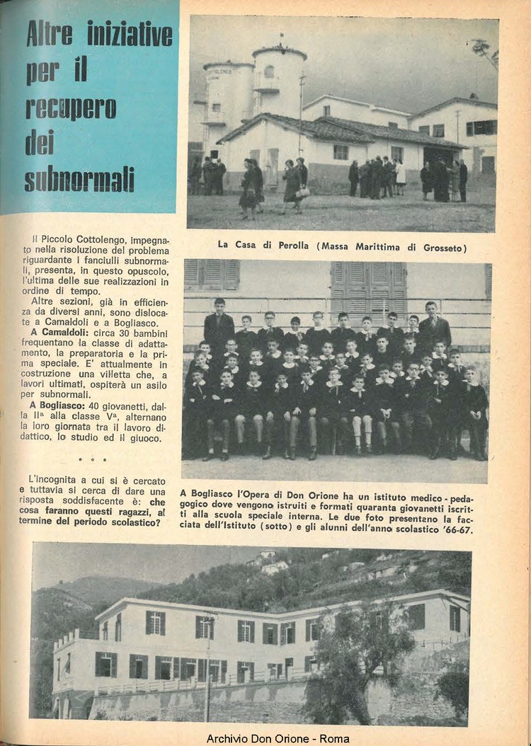 La piccola Opera della Divina Provvidenza, 62, 09, 01-05-1967, pagina 21