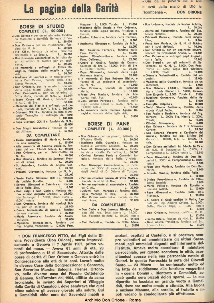 La piccola Opera della Divina Provvidenza, 62, 09, 01-05-1967, pagina 32