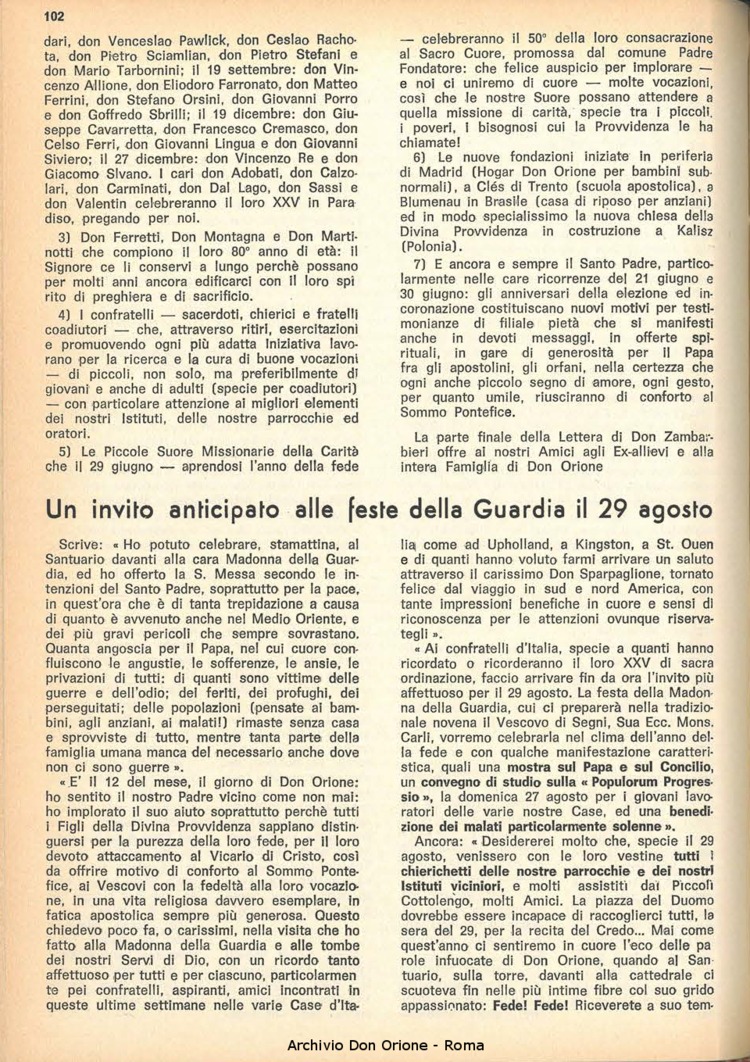 La piccola Opera della Divina Provvidenza, 62, 12, 15-06-1967, pagina 6