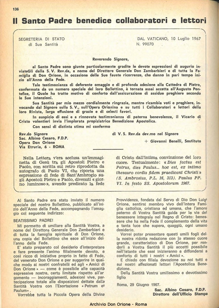 La piccola Opera della Divina Provvidenza, 62, 16, 15-08-1967, pagina 4
