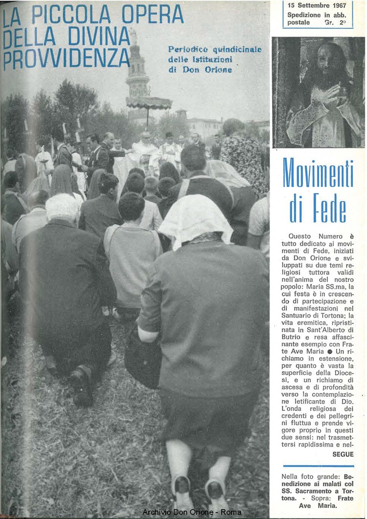 La piccola Opera della Divina Provvidenza, 62, 17, 15-09-1967, pagina 1