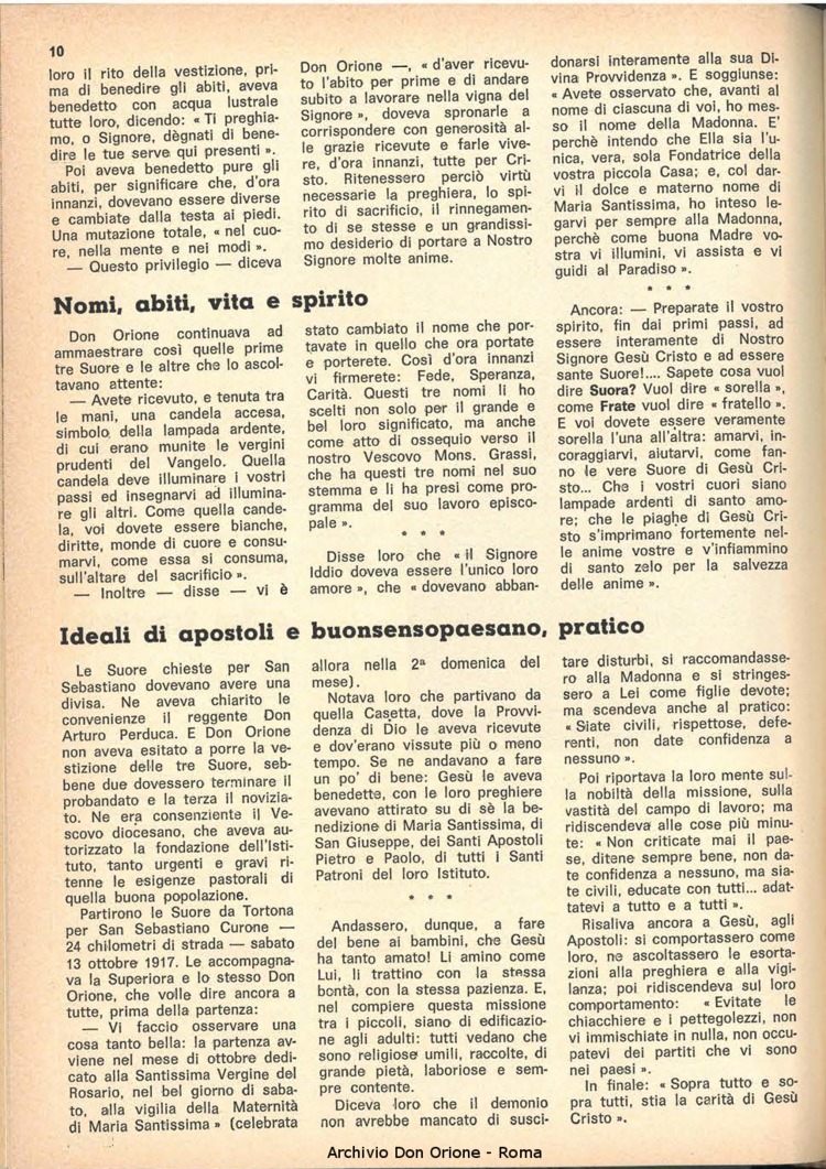 La piccola Opera della Divina Provvidenza, 62, 19, 01-10-1967, pagina 10