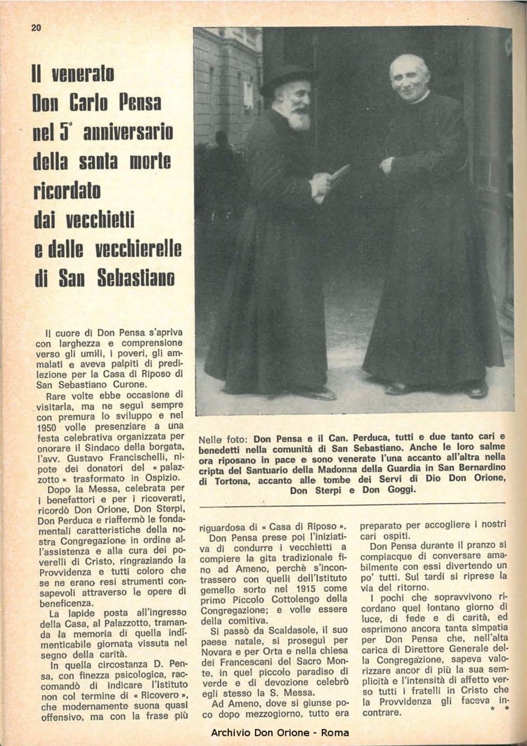 La piccola Opera della Divina Provvidenza, 62, 19, 01-10-1967, pagina 20