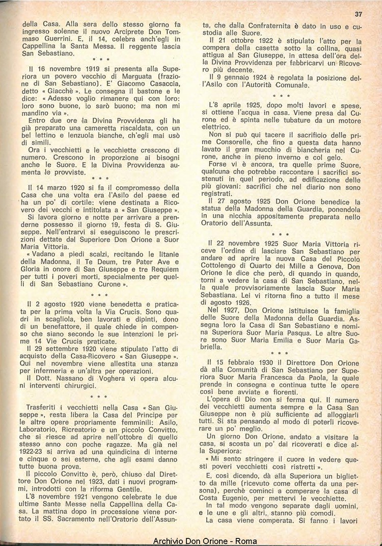 La piccola Opera della Divina Provvidenza, 62, 19, 01-10-1967, pagina 37