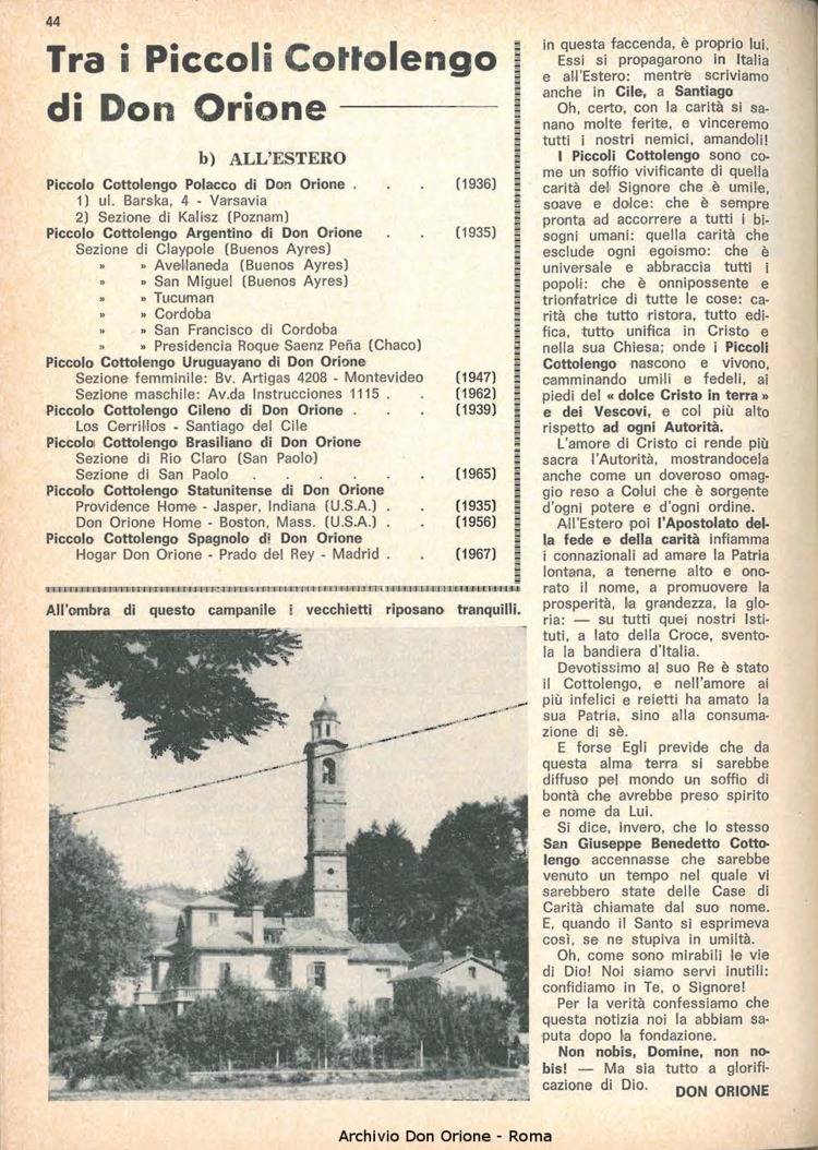 La piccola Opera della Divina Provvidenza, 62, 19, 01-10-1967, pagina 44