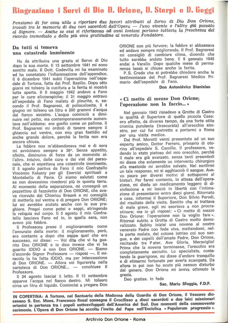 La piccola Opera della Divina Provvidenza, 62, 21, 01-11-1967, pagina 2