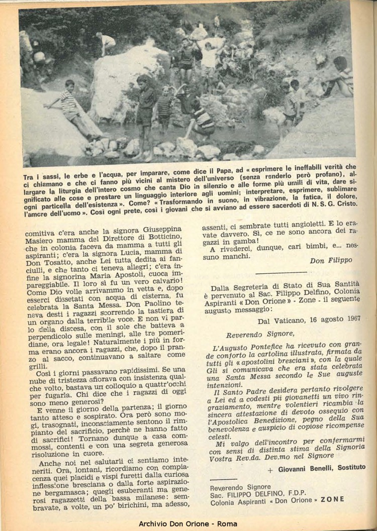 La piccola Opera della Divina Provvidenza, 62, 21, 01-11-1967, pagina 18