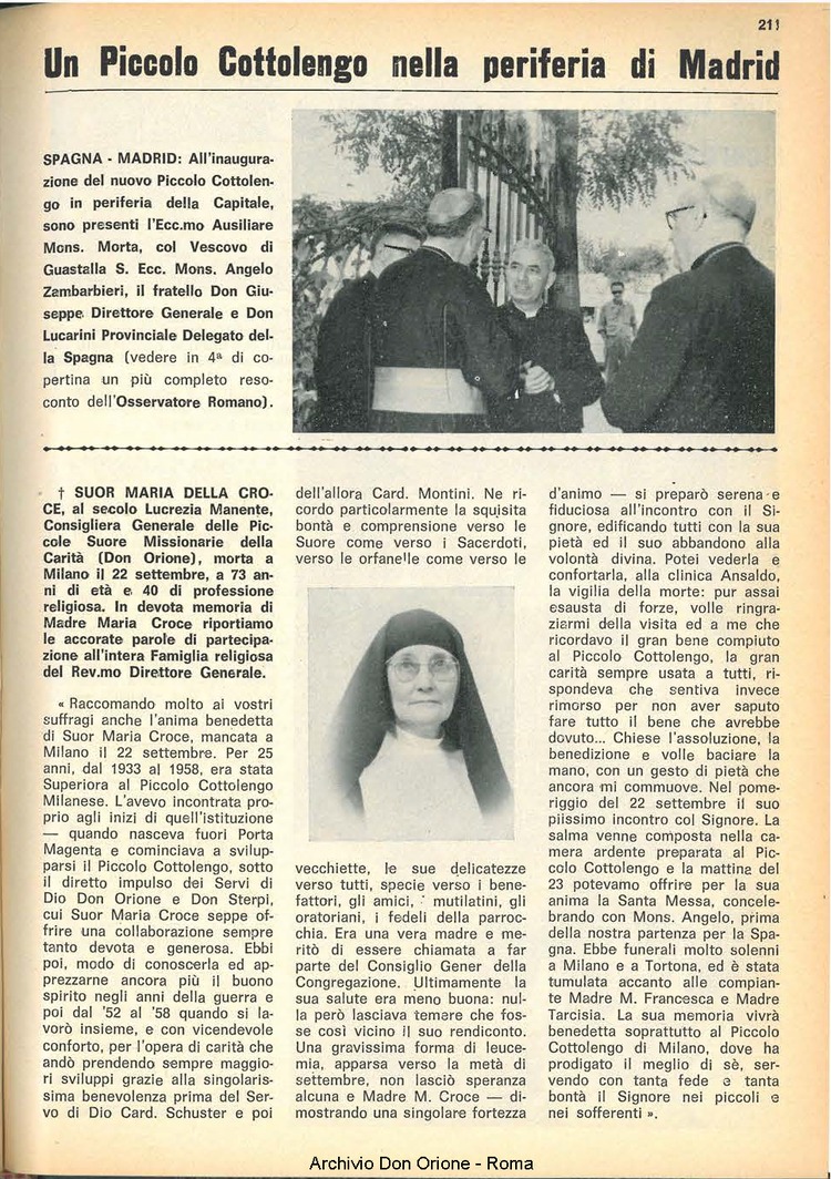 La piccola Opera della Divina Provvidenza, 62, 21, 01-11-1967, pagina 19