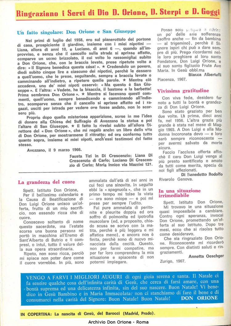 La piccola Opera della Divina Provvidenza, 62, 23, 01-12-1967, pagina 2