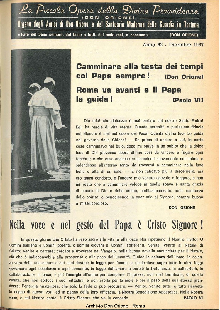 La piccola Opera della Divina Provvidenza, 62, 23, 01-12-1967, pagina 3