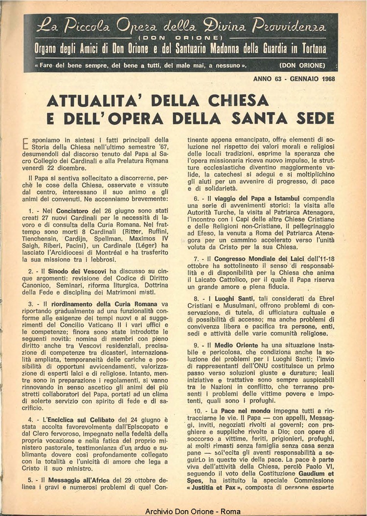 La piccola Opera della Divina Provvidenza, 63, 01, 01-01-1968, pagina 3
