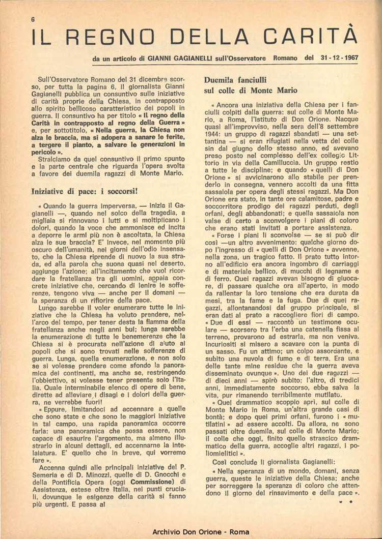 La piccola Opera della Divina Provvidenza, 63, 01, 01-01-1968, pagina 6