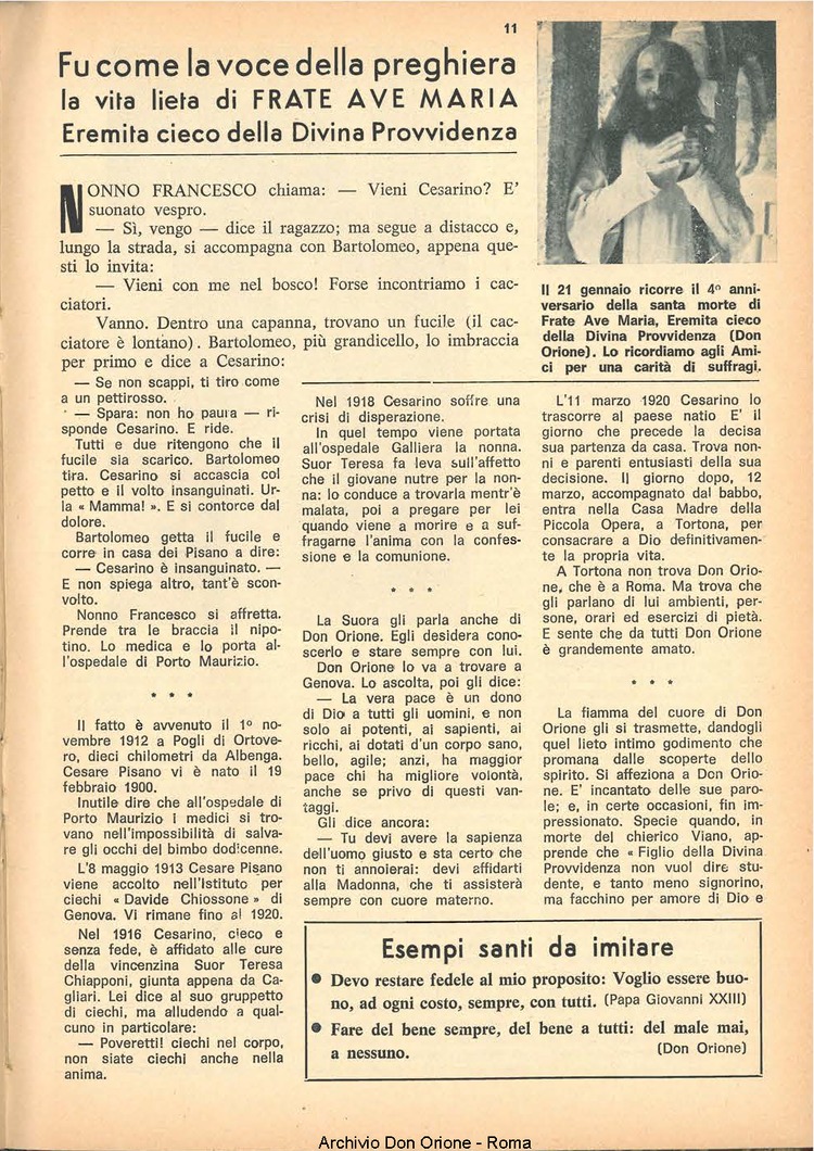 La piccola Opera della Divina Provvidenza, 63, 01, 01-01-1968, pagina 11