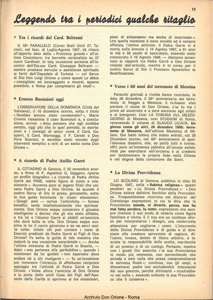 La piccola Opera della Divina Provvidenza, 63, 01, 01-01-1968, pagina 13