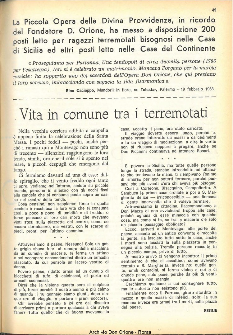 La piccola Opera della Divina Provvidenza, 63, 05, 01-03-1968, pagina 9