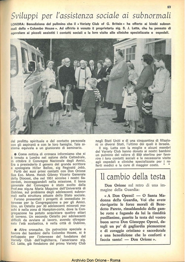 La piccola Opera della Divina Provvidenza, 63, 05, 01-03-1968, pagina 13