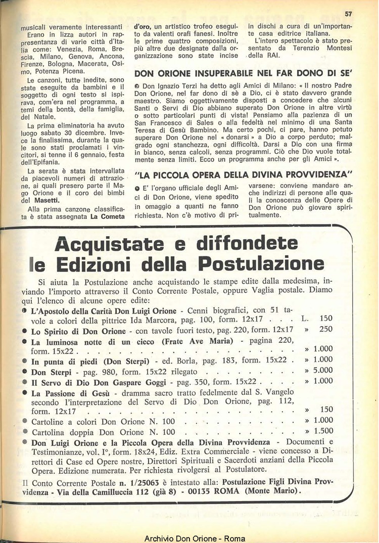 La piccola Opera della Divina Provvidenza, 63, 05, 01-03-1968, pagina 17