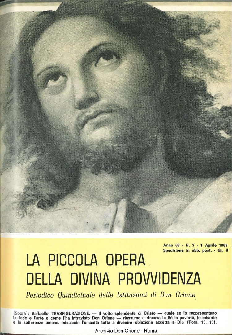 La piccola Opera della Divina Provvidenza, 63, 07, 01-04-1968, pagina 1