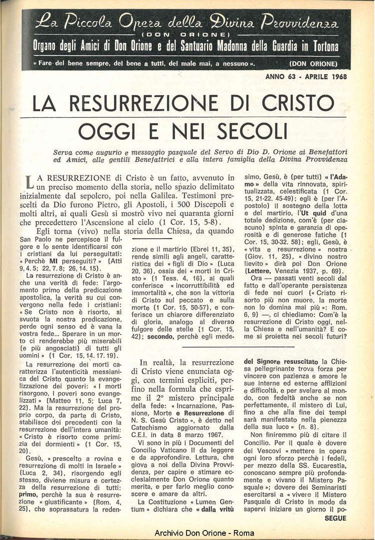 La piccola Opera della Divina Provvidenza, 63, 07, 01-04-1968, pagina 3