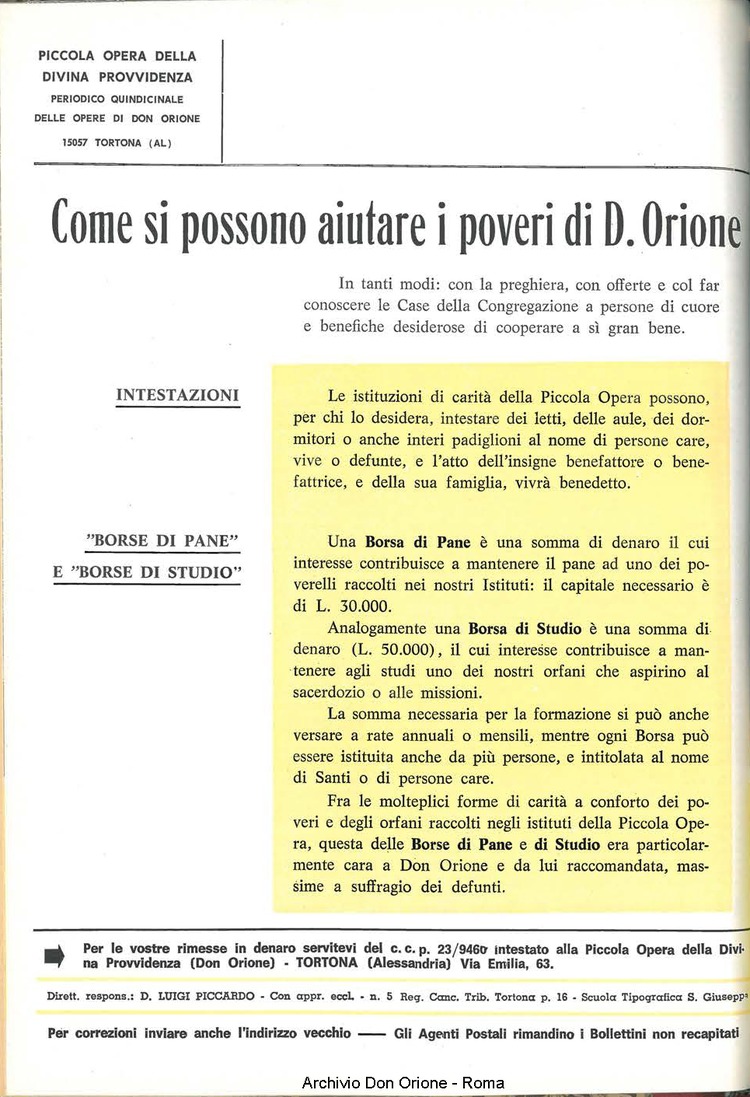 La piccola Opera della Divina Provvidenza, 63, 07, 01-04-1968, pagina 20