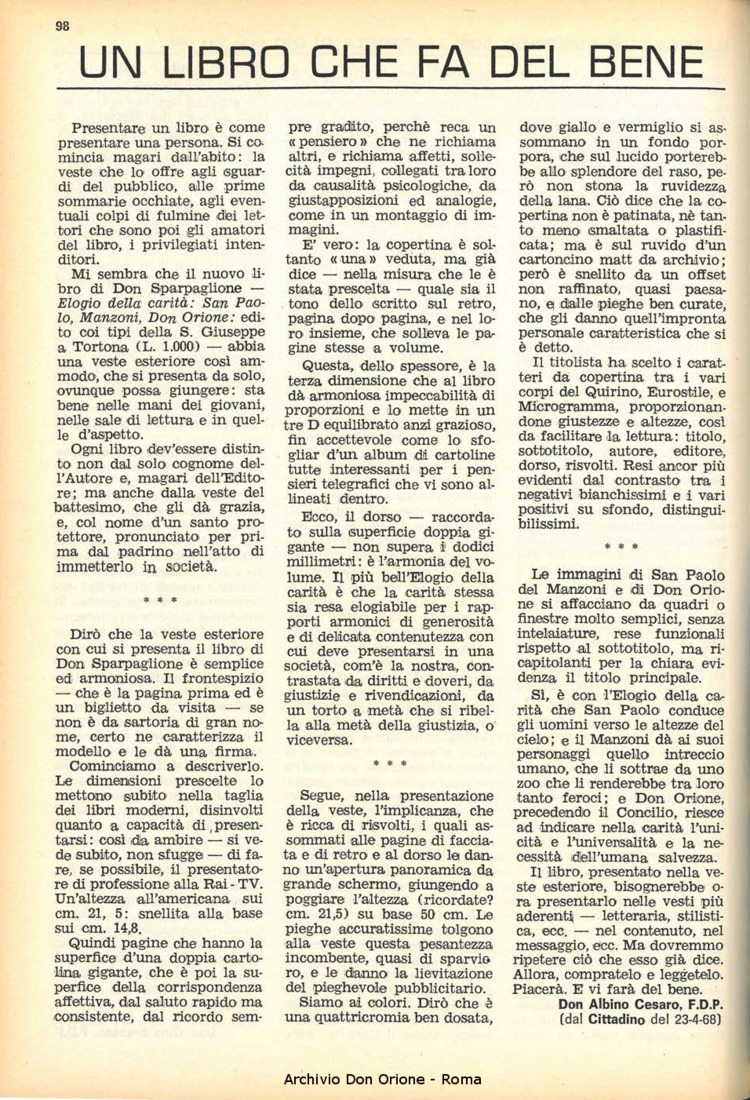 La piccola Opera della Divina Provvidenza, 63, 10, 15-05-1968, pagina 18