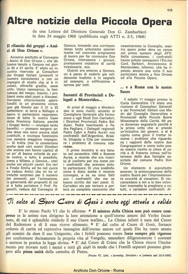 La piccola Opera della Divina Provvidenza, 63, 11_12, 01-06-1968, pagina 13