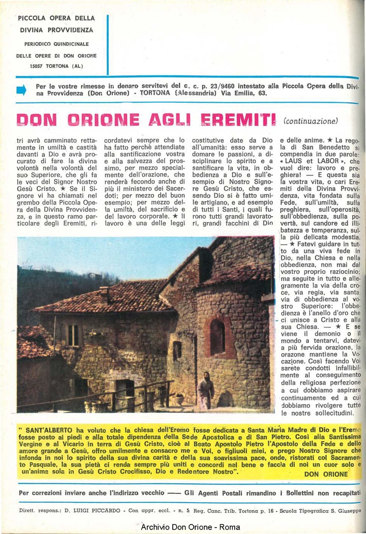 La piccola Opera della Divina Provvidenza, 63, 11_12, 01-06-1968, pagina 20