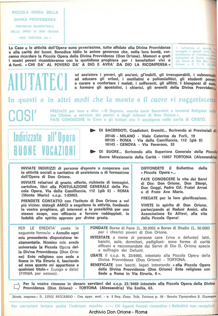 La piccola Opera della Divina Provvidenza, 63, 16, 15-08-1968, pagina 20