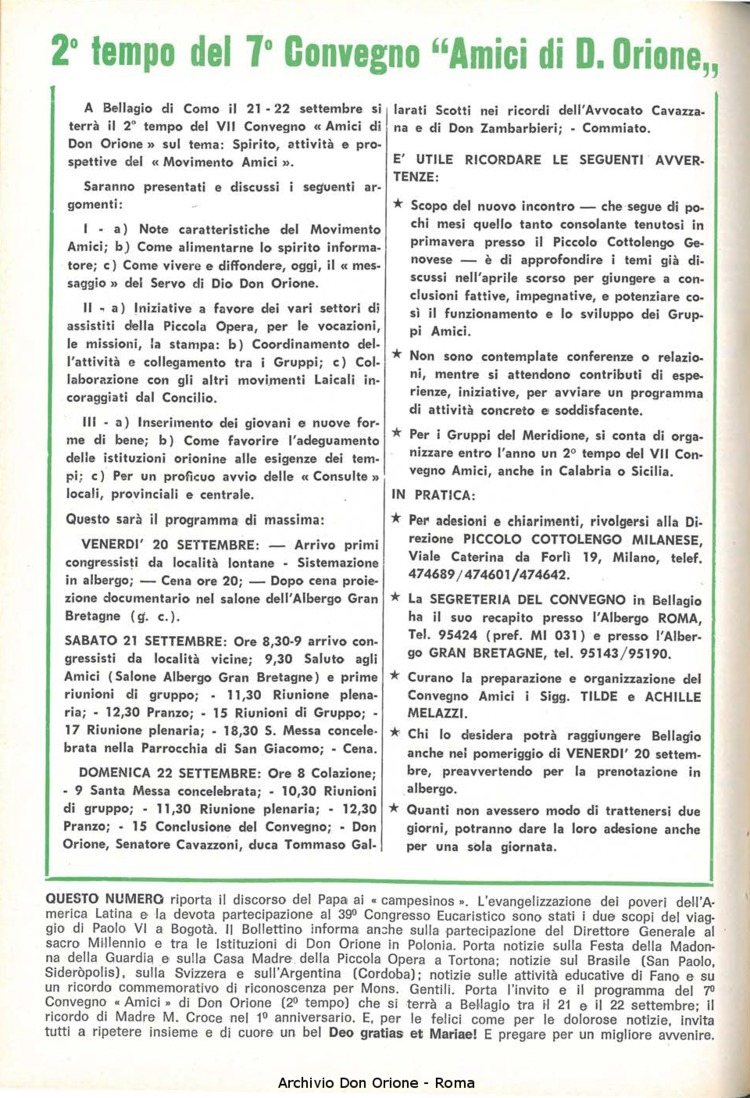 La piccola Opera della Divina Provvidenza, 63, 17, 01-09-1968, pagina 2