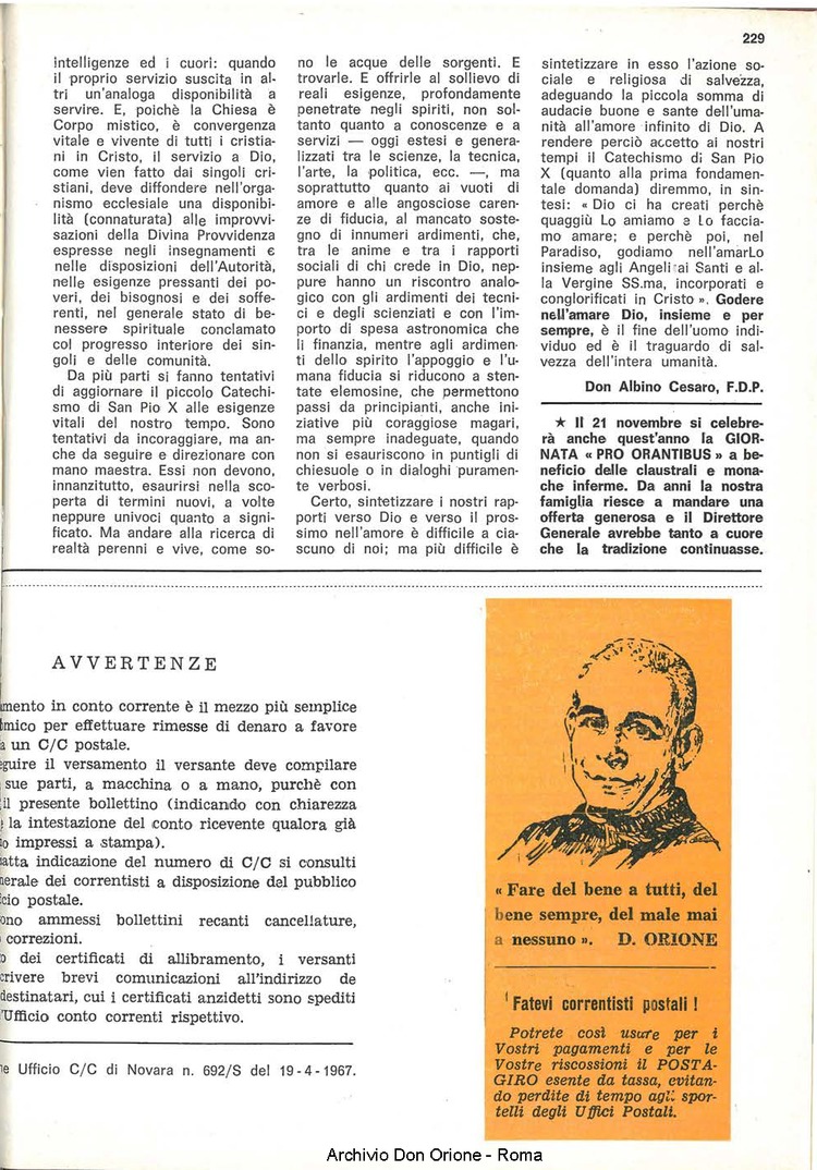 La piccola Opera della Divina Provvidenza, 63, 22, 15-11-1968, pagina 29