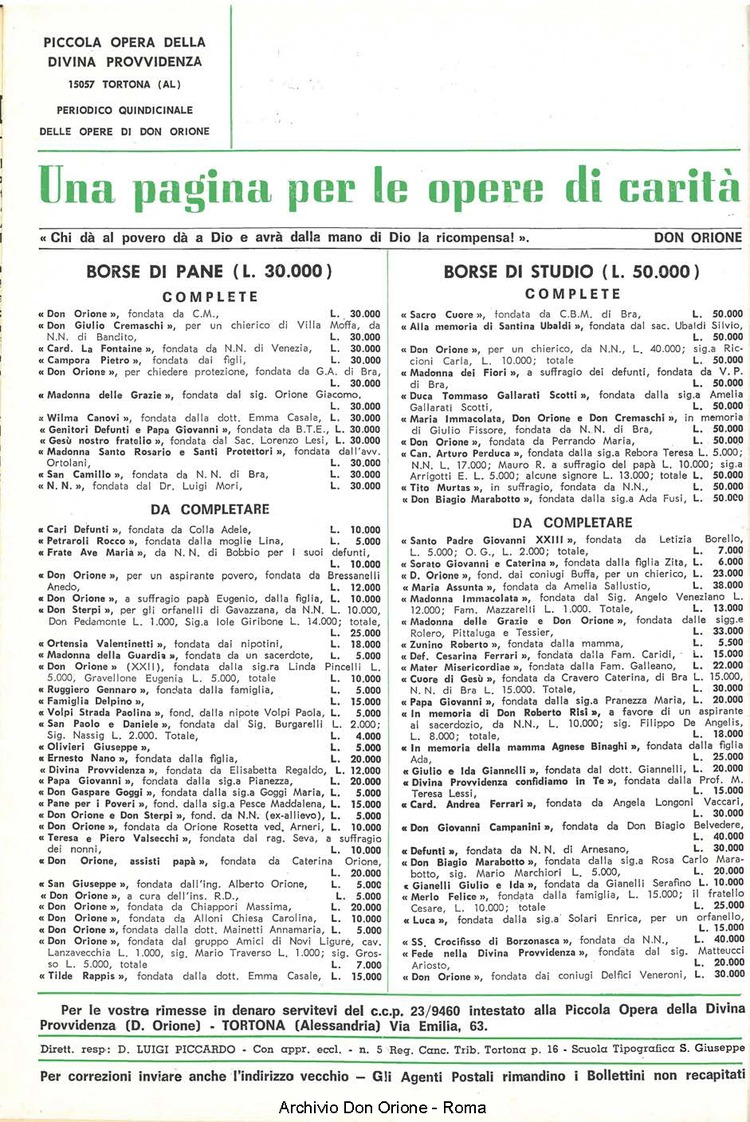 La piccola Opera della Divina Provvidenza, 63, 23, 01-12-1968, pagina 20