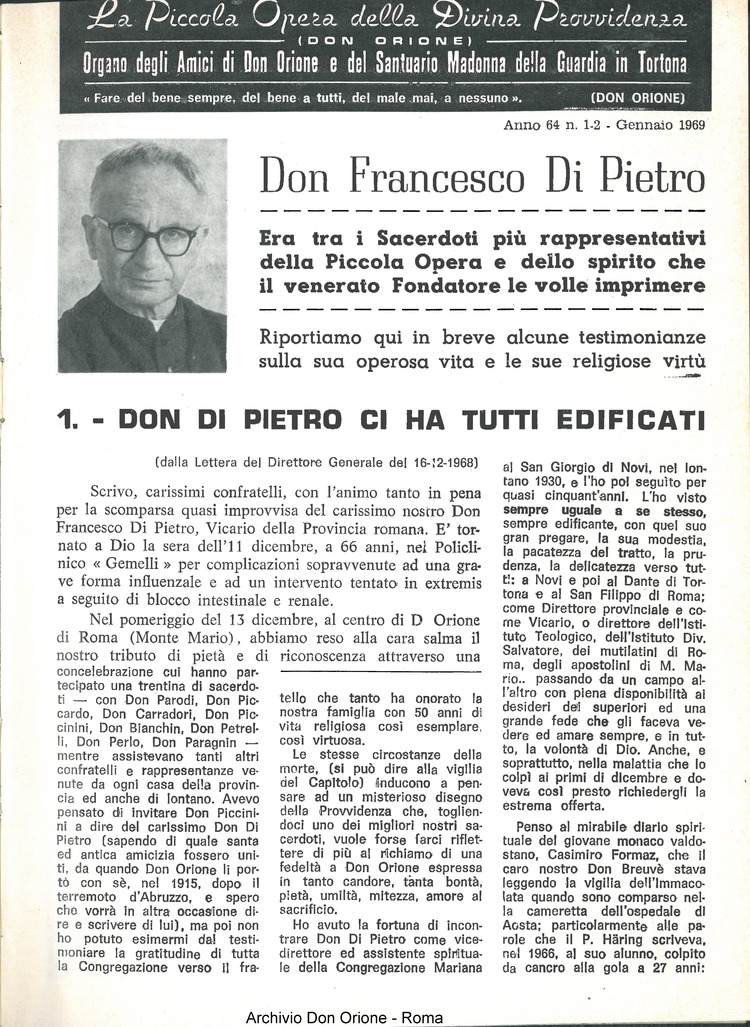 La piccola Opera della Divina Provvidenza, 64, 01, 01-01-1969, pagina 5