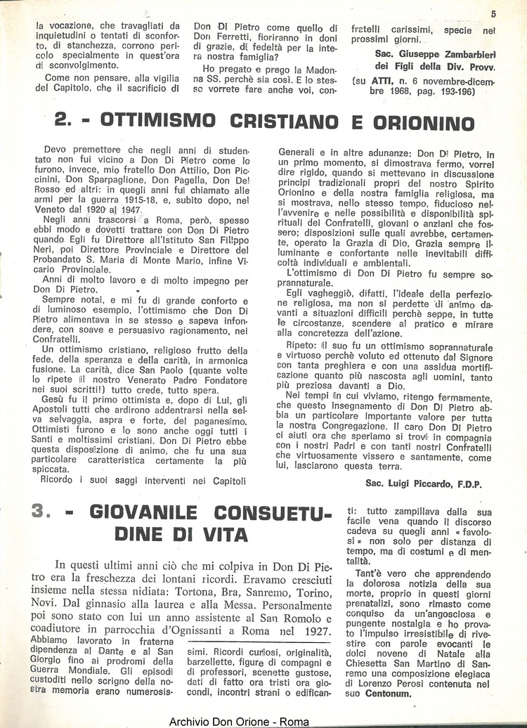 La piccola Opera della Divina Provvidenza, 64, 01, 01-01-1969, pagina 7