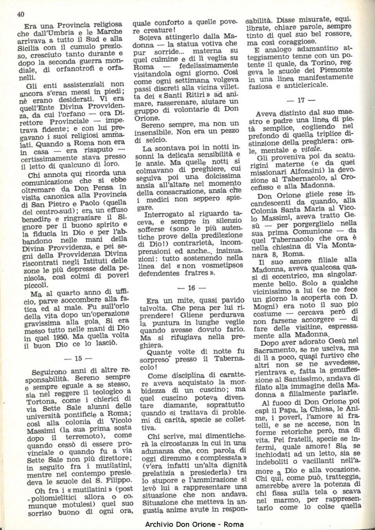 La piccola Opera della Divina Provvidenza, 64, 03, 01-02-1969, pagina 16
