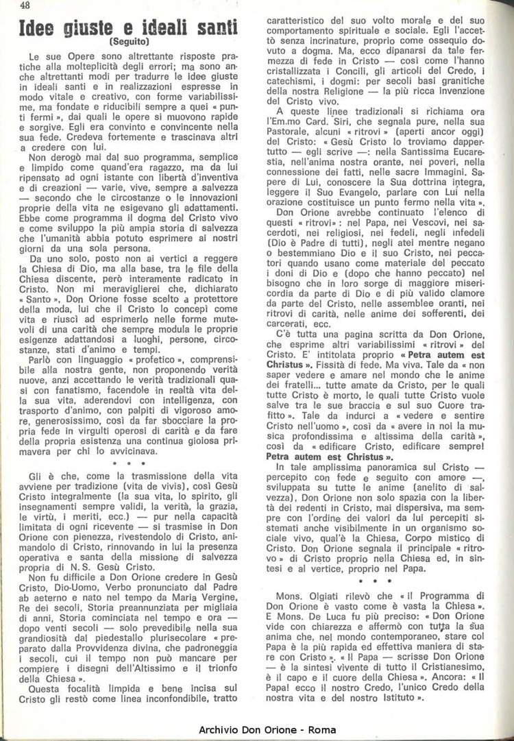 La piccola Opera della Divina Provvidenza, 64, 05, 01-03-1969, pagina 4