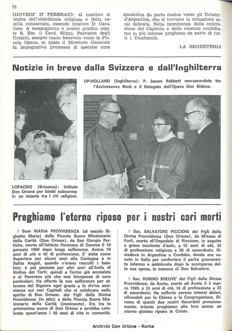 La piccola Opera della Divina Provvidenza, 64, 05, 01-03-1969, pagina 14