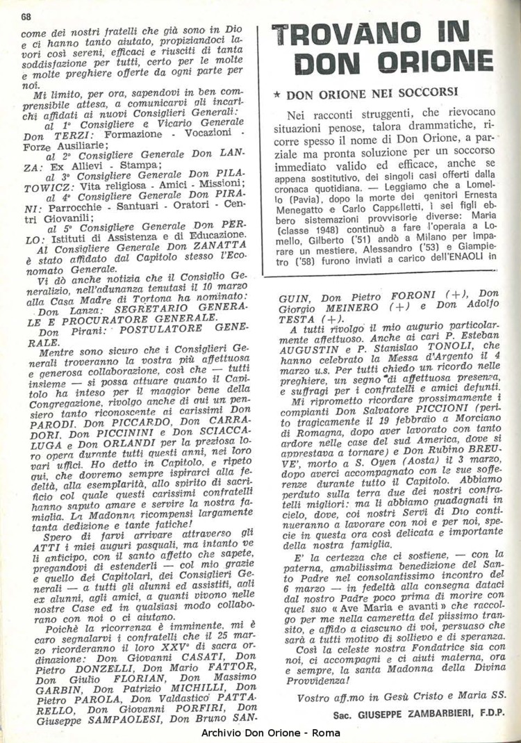 La piccola Opera della Divina Provvidenza, 64, 07, 01-04-1969, pagina 4