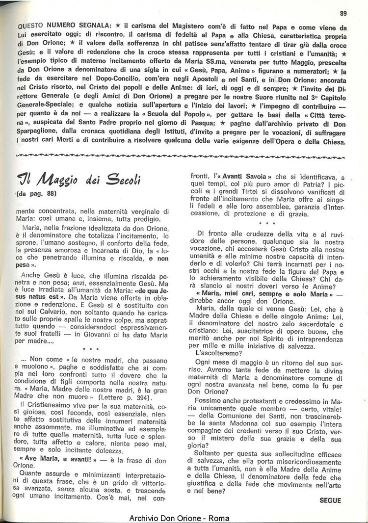 La piccola Opera della Divina Provvidenza, 64, 09, 01-05-1969, pagina 5