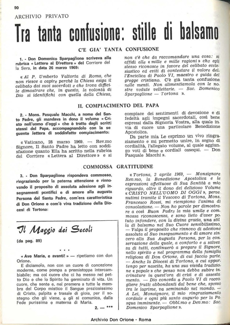 La piccola Opera della Divina Provvidenza, 64, 09, 01-05-1969, pagina 6