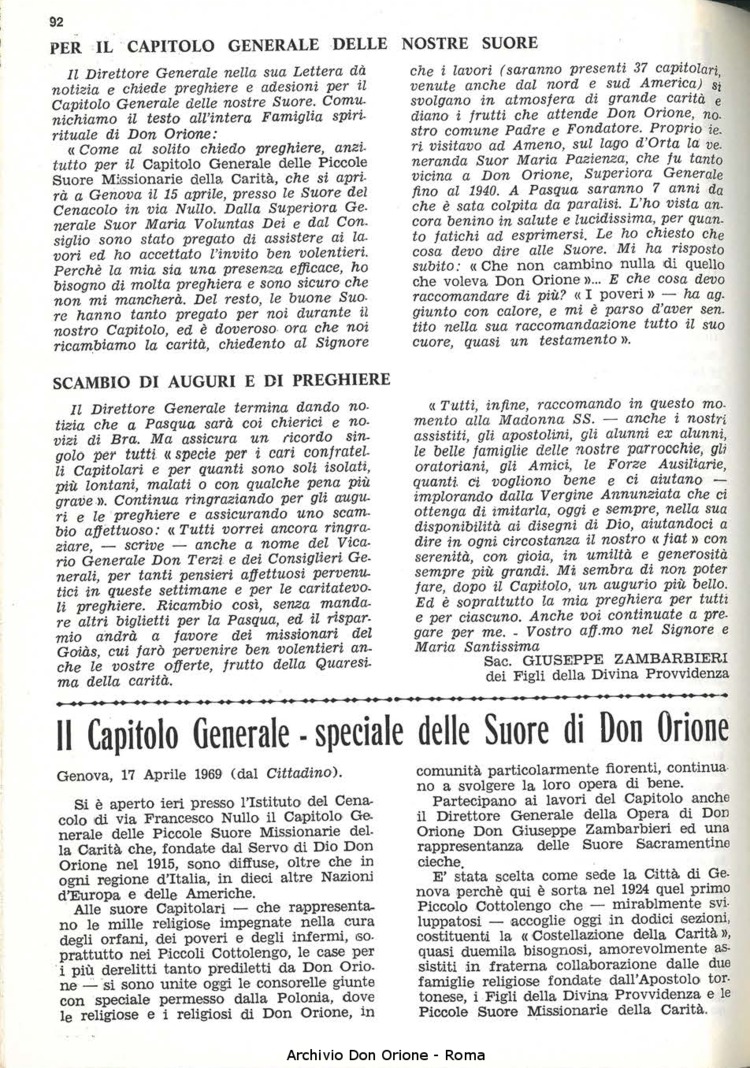 La piccola Opera della Divina Provvidenza, 64, 09, 01-05-1969, pagina 8