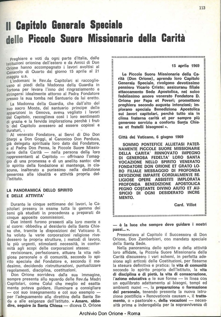 La piccola Opera della Divina Provvidenza, 64, 12, 15-07-1969, pagina 13