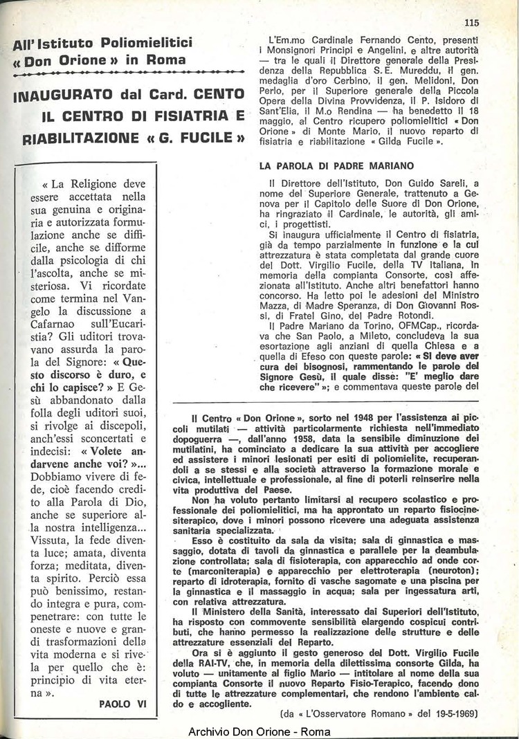 La piccola Opera della Divina Provvidenza, 64, 12, 15-07-1969, pagina 15