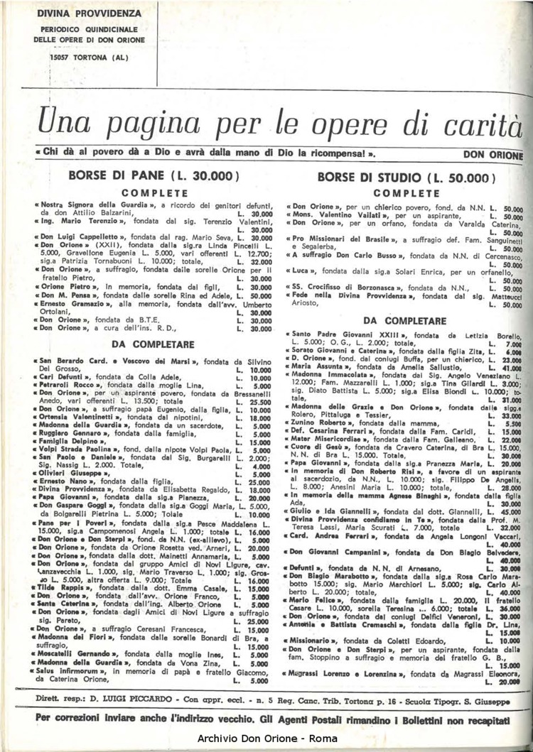 La piccola Opera della Divina Provvidenza, 64, 14, 01-10-1969, pagina 20
