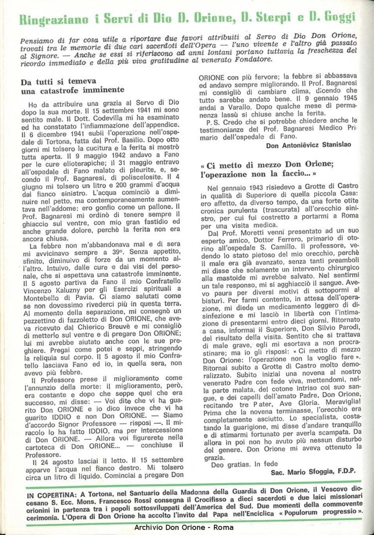 La piccola Opera della Divina Provvidenza, 64, 14, 01-10-1969, pagina 22
