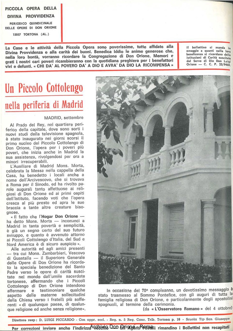 La piccola Opera della Divina Provvidenza, 64, 14, 01-10-1969, pagina 51