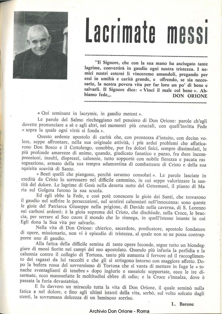 La piccola Opera della Divina Provvidenza, 64, 16, 01-11-1969, pagina 3