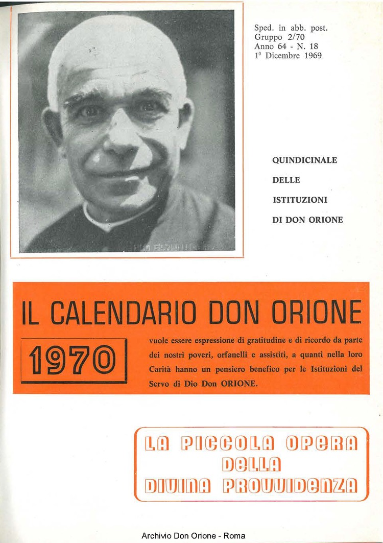 La piccola Opera della Divina Provvidenza, 64, 18, 01-12-1969, pagina 1