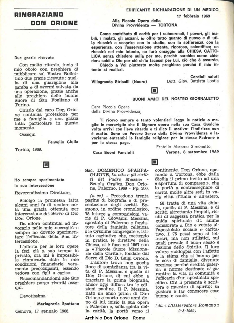La piccola Opera della Divina Provvidenza, 64, 19, 15-12-1969, pagina 26