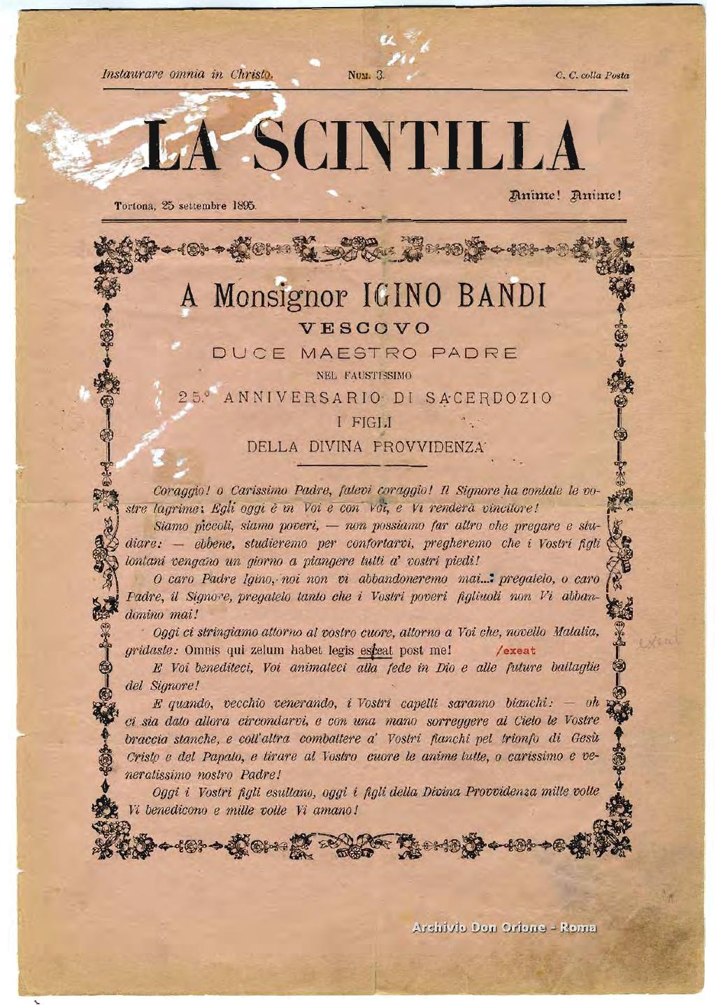 La Scintilla, 3, pagina 01