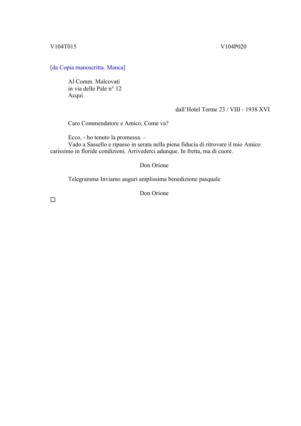Scritti. Volume 104, pagina 022